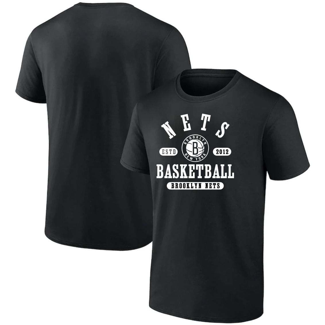 Men 2025 NBA Brooklyn Nets Black T shirts style 041->mlb t-shirts->Sports Accessory